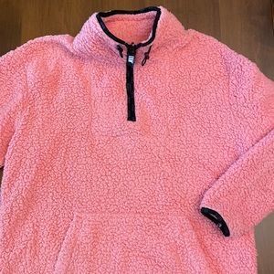 Pink quarter zip fleece size medium